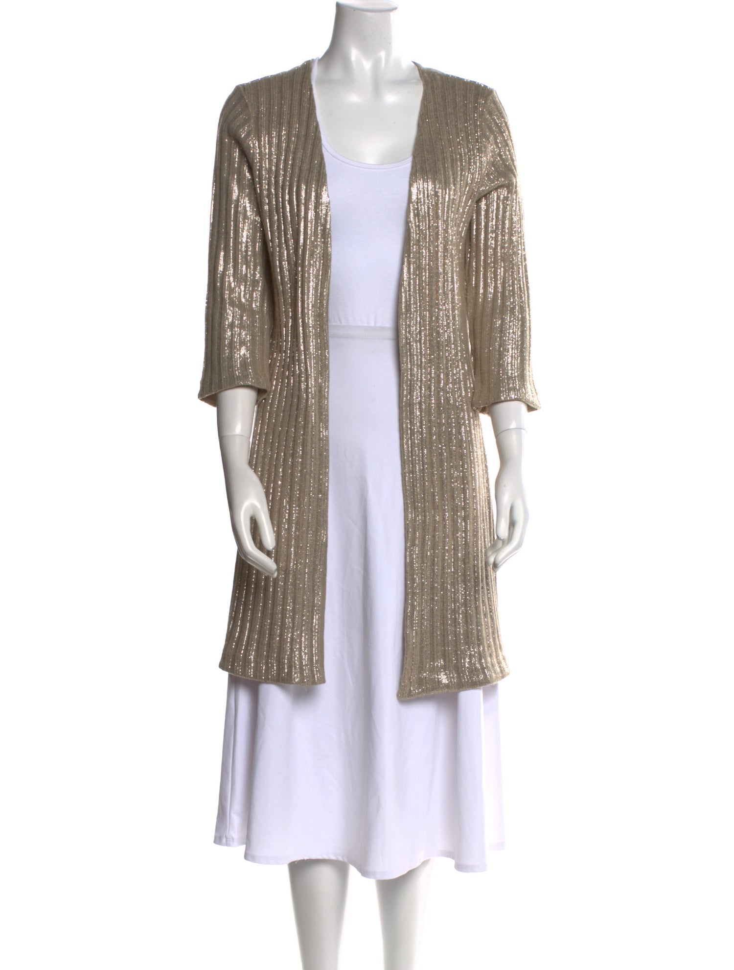 Calypso St. Barth Striped Open Front Sweater